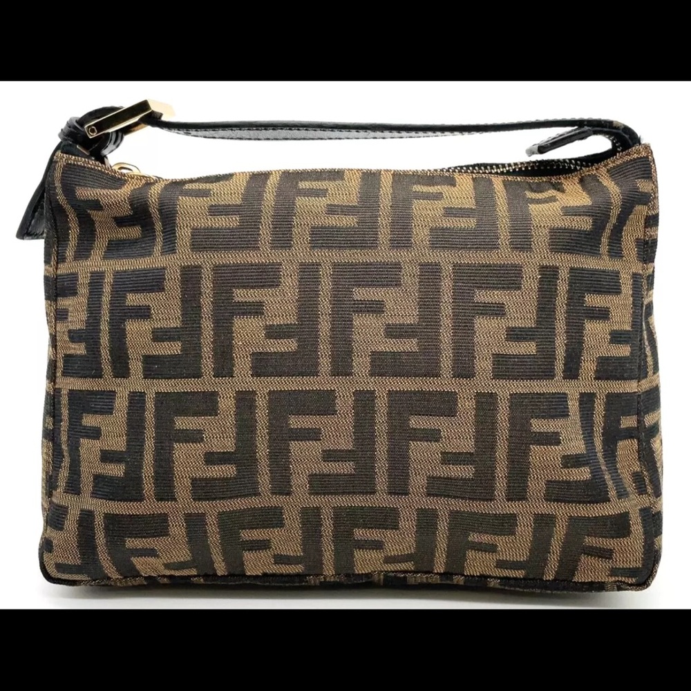Authentic FENDI Zucca Pattern Hand Bag / Pouch - Picture 5 of 13